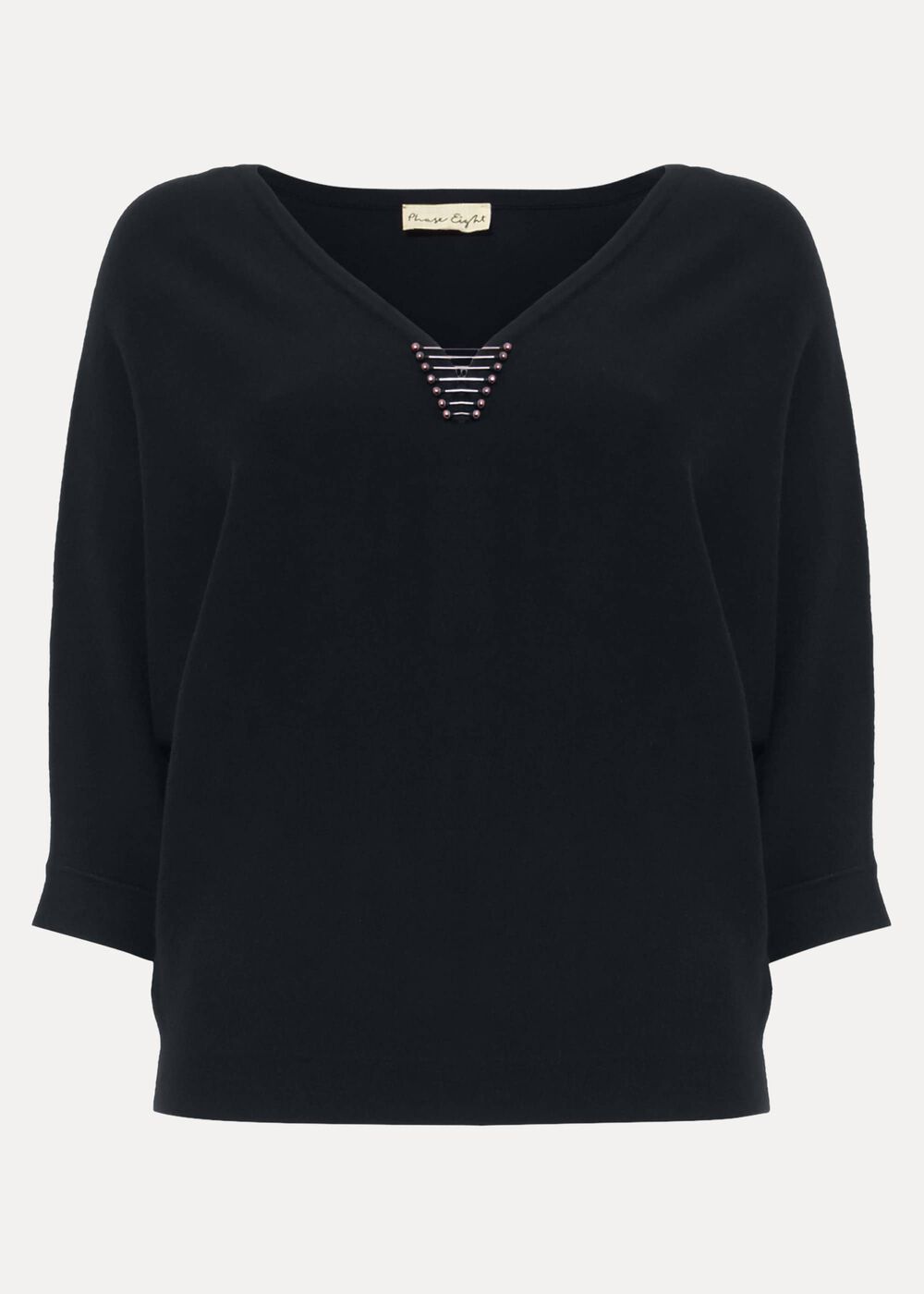 Cristine Metal Trim Knitted Top