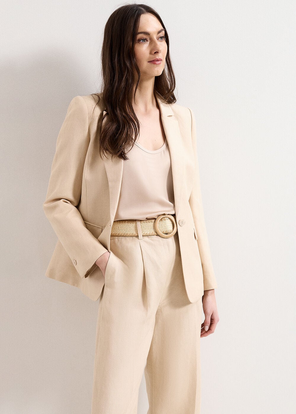 Elena Linen Blend Blazer