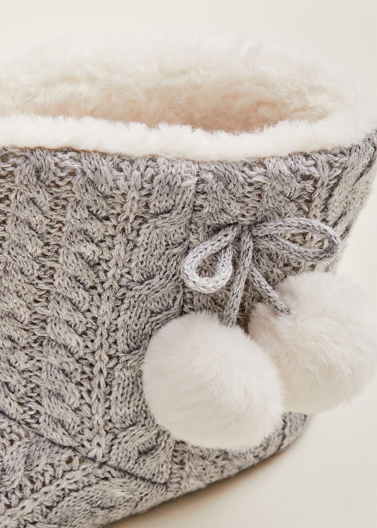 Cable Knit Slipper Boots