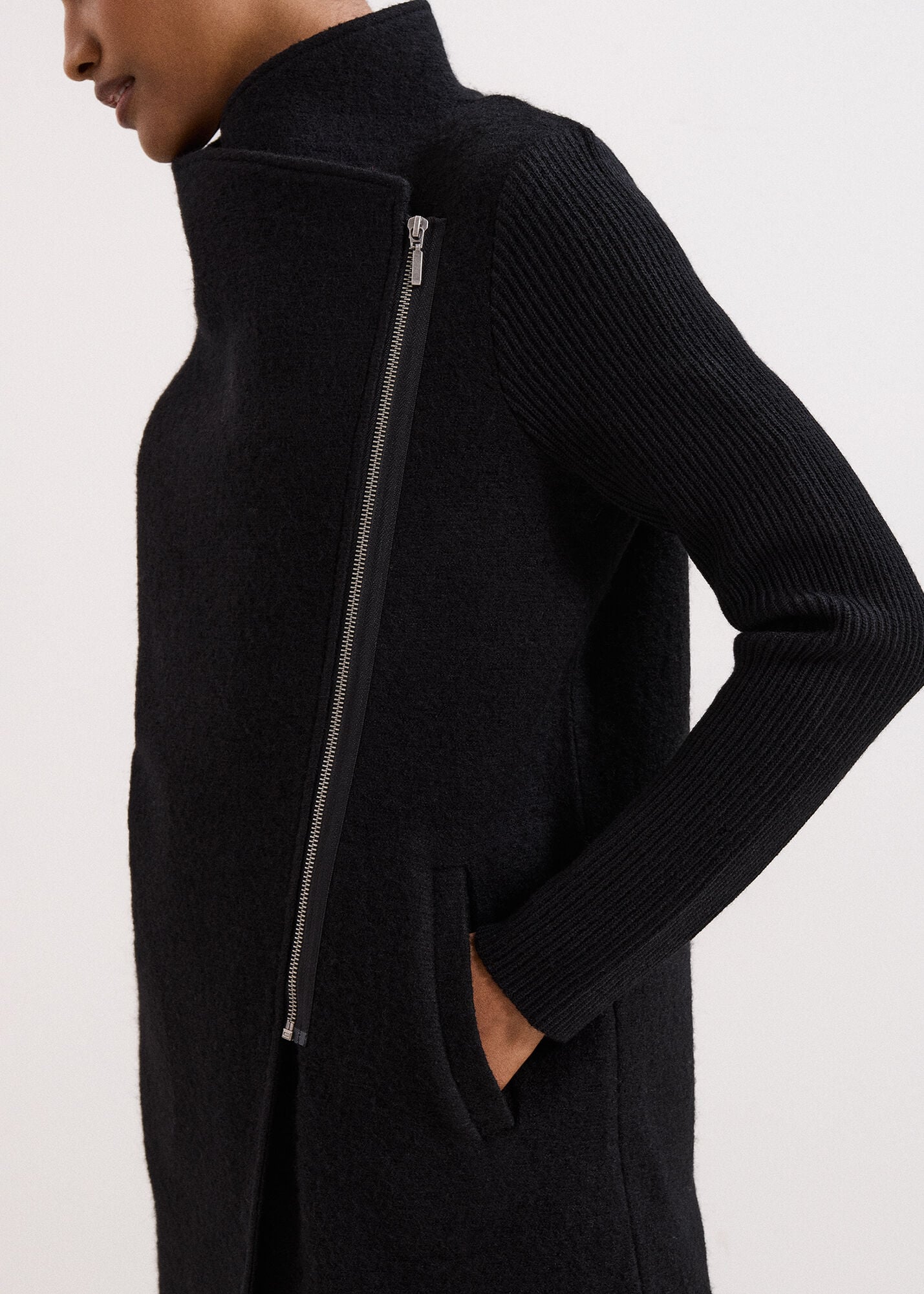 Byanca Zip Knit Coat | Phase Eight ROW |