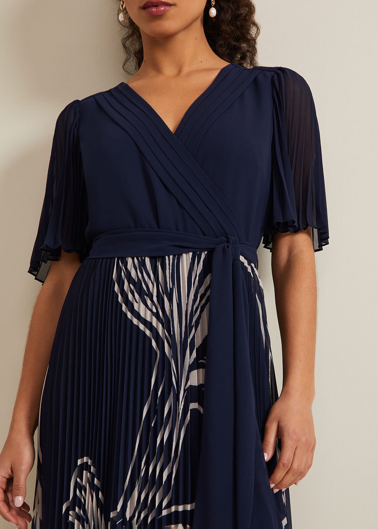 Phase Eight Abigail Printed Pleat Midaxi Dress