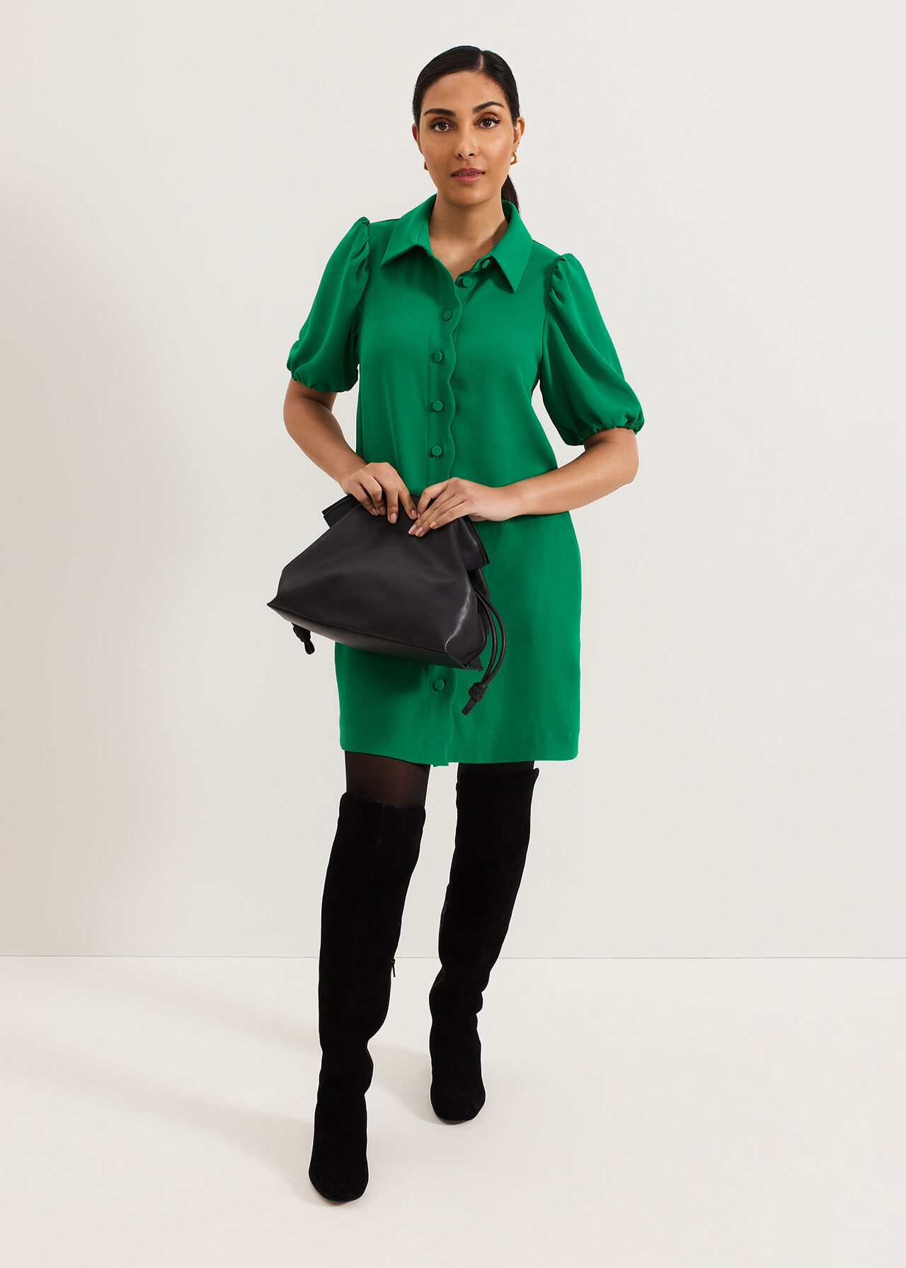 Phase Eight Green Candice Scallop Dress Phase Eight Green Candice Scallop Dress