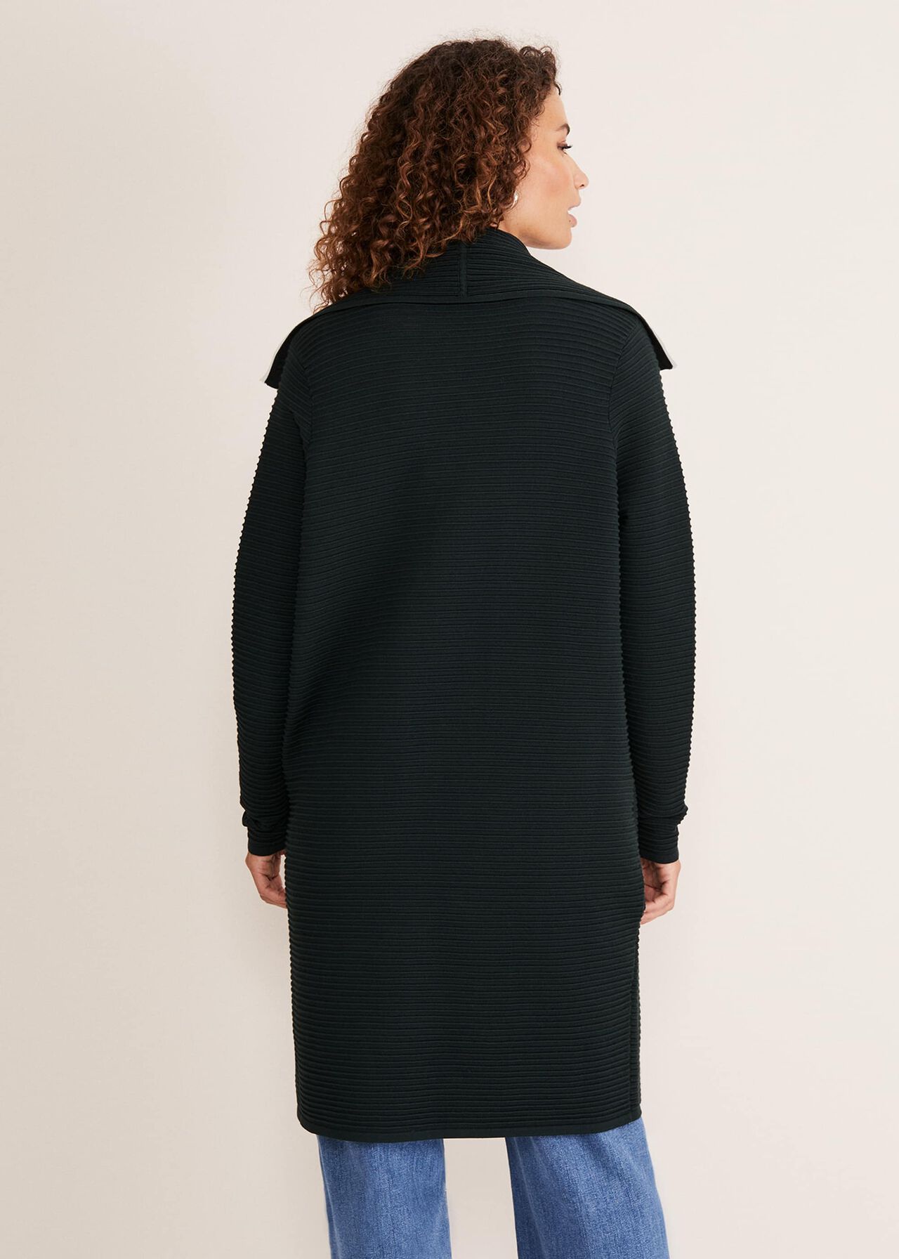 Sophia Ribbed Longline Coat