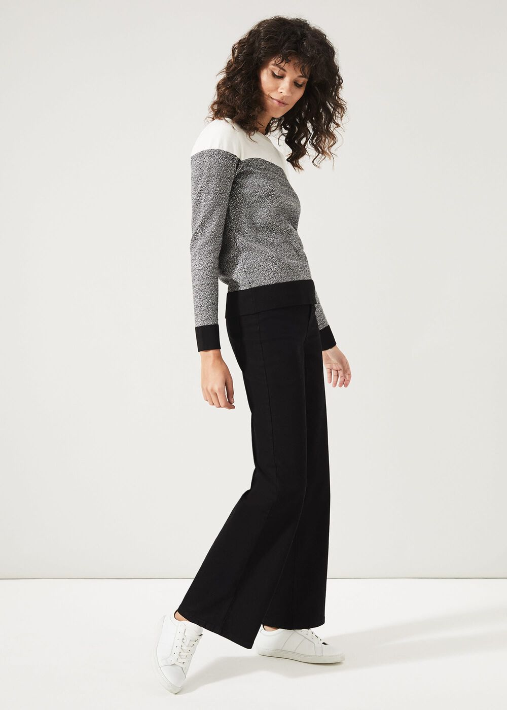 Jaliyah Jacquard Panel Knit Top