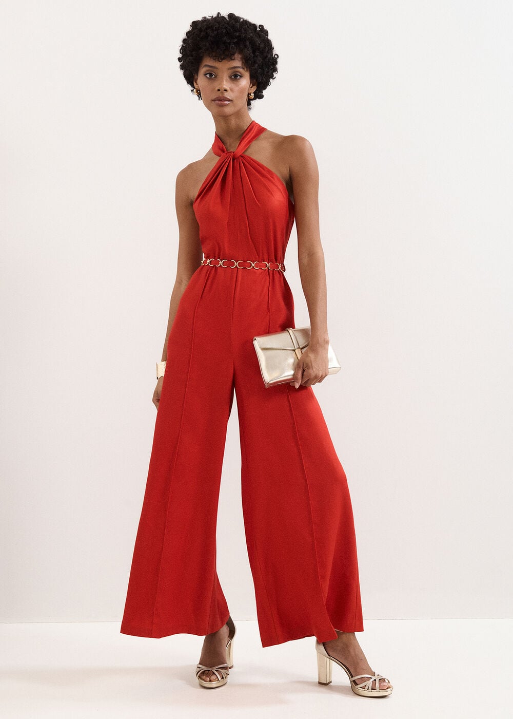 Kirsten Linen Blend Wide Leg Jumpsuit