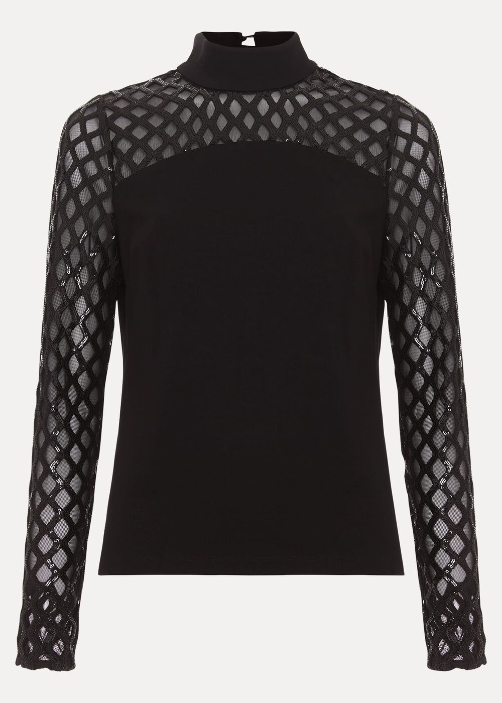 Nicole Sequin Mesh Top