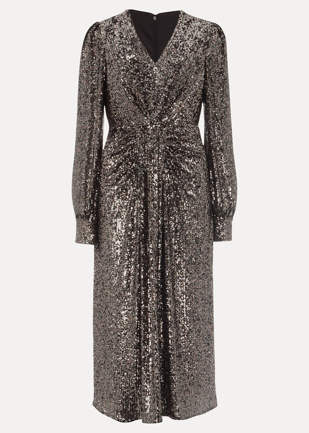Haisley Sequin Sleeved Dress | Phase Eight