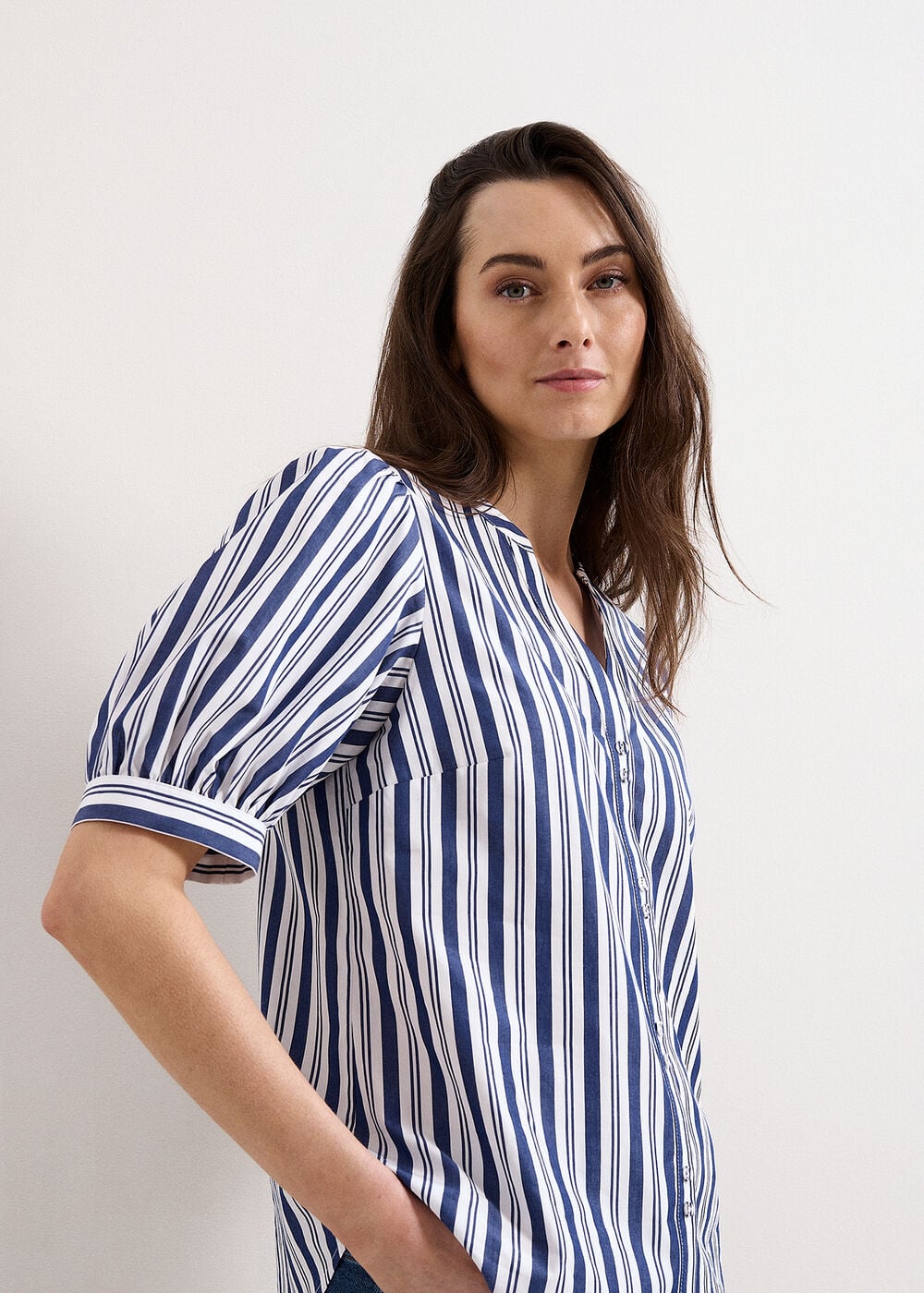 Ariana Navy Stripe Blouse