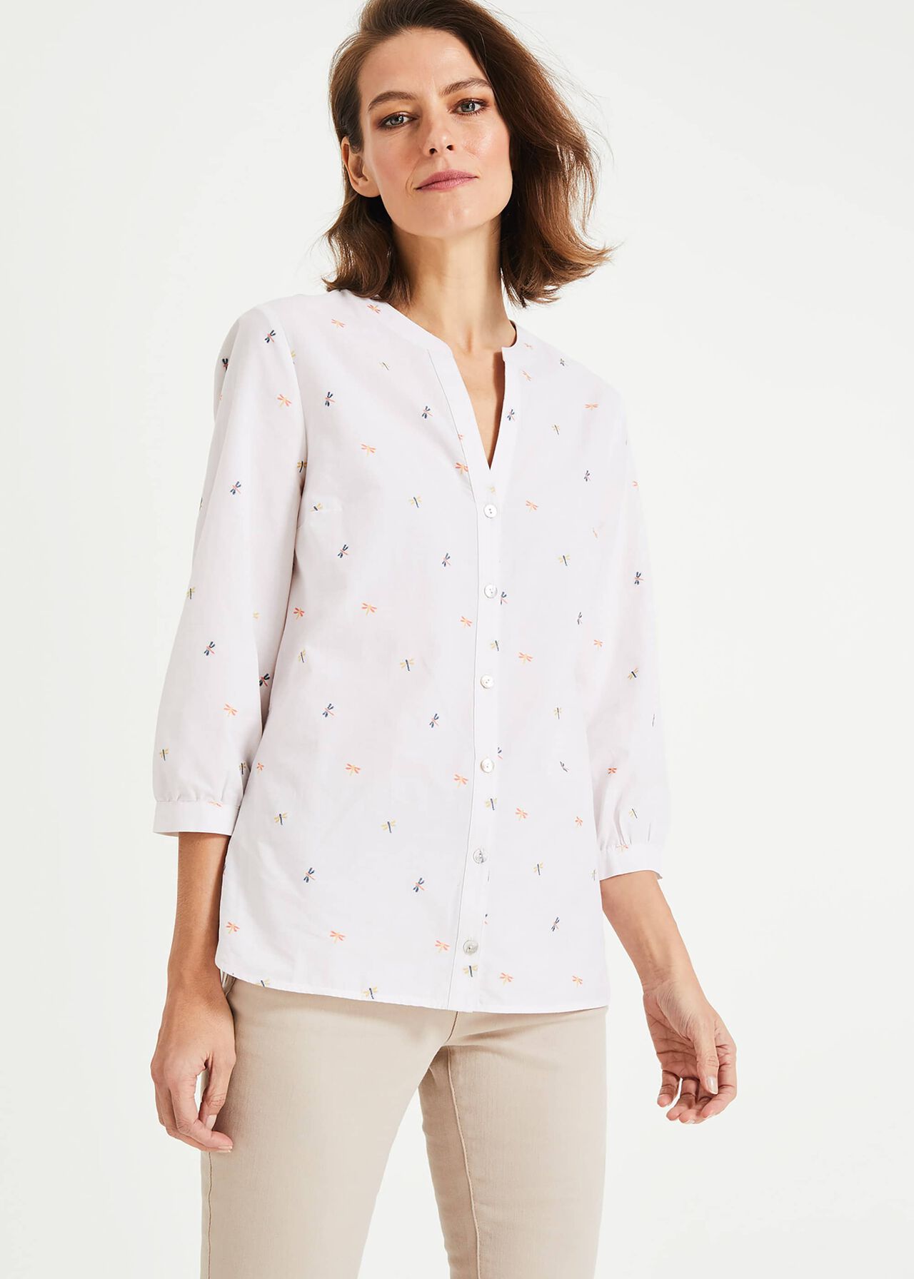 Dragonflly Embroidered Blouse