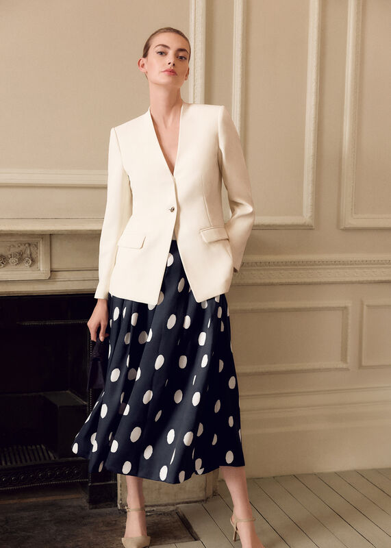 Celeste Spot Print Midi Skirt