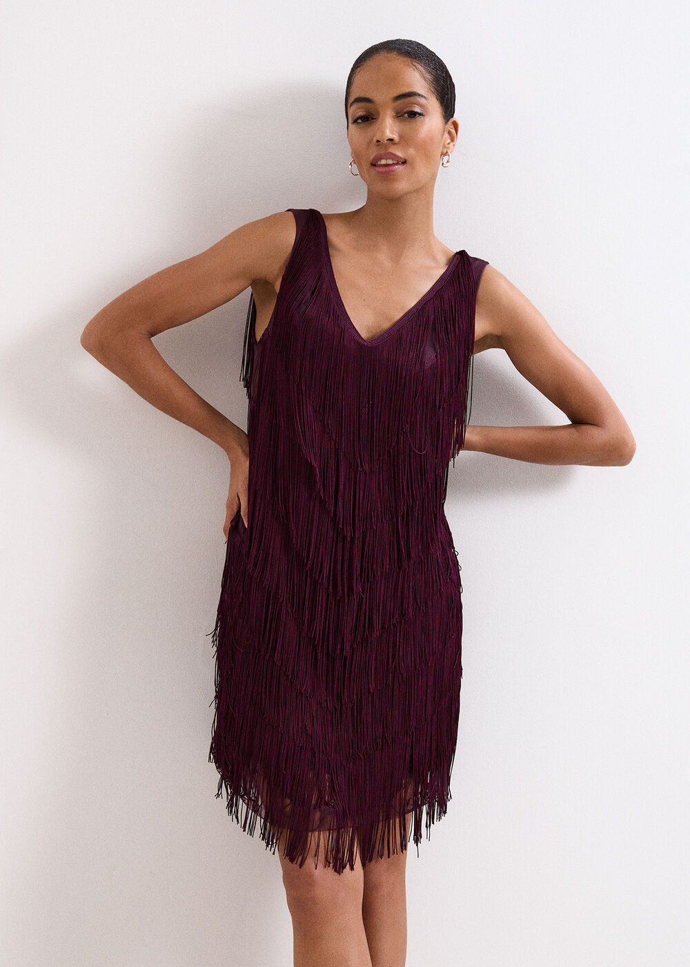phase eight burgundy dress Klana Burgundy Pleat Dress