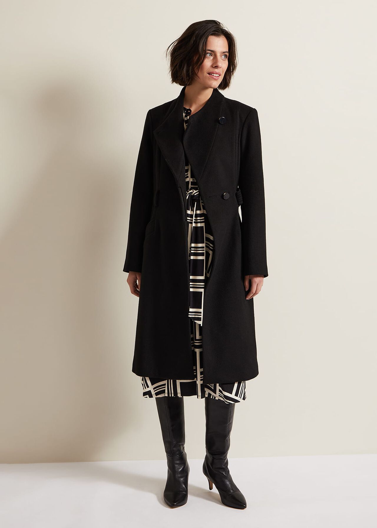 Susanna Black Wool Coat