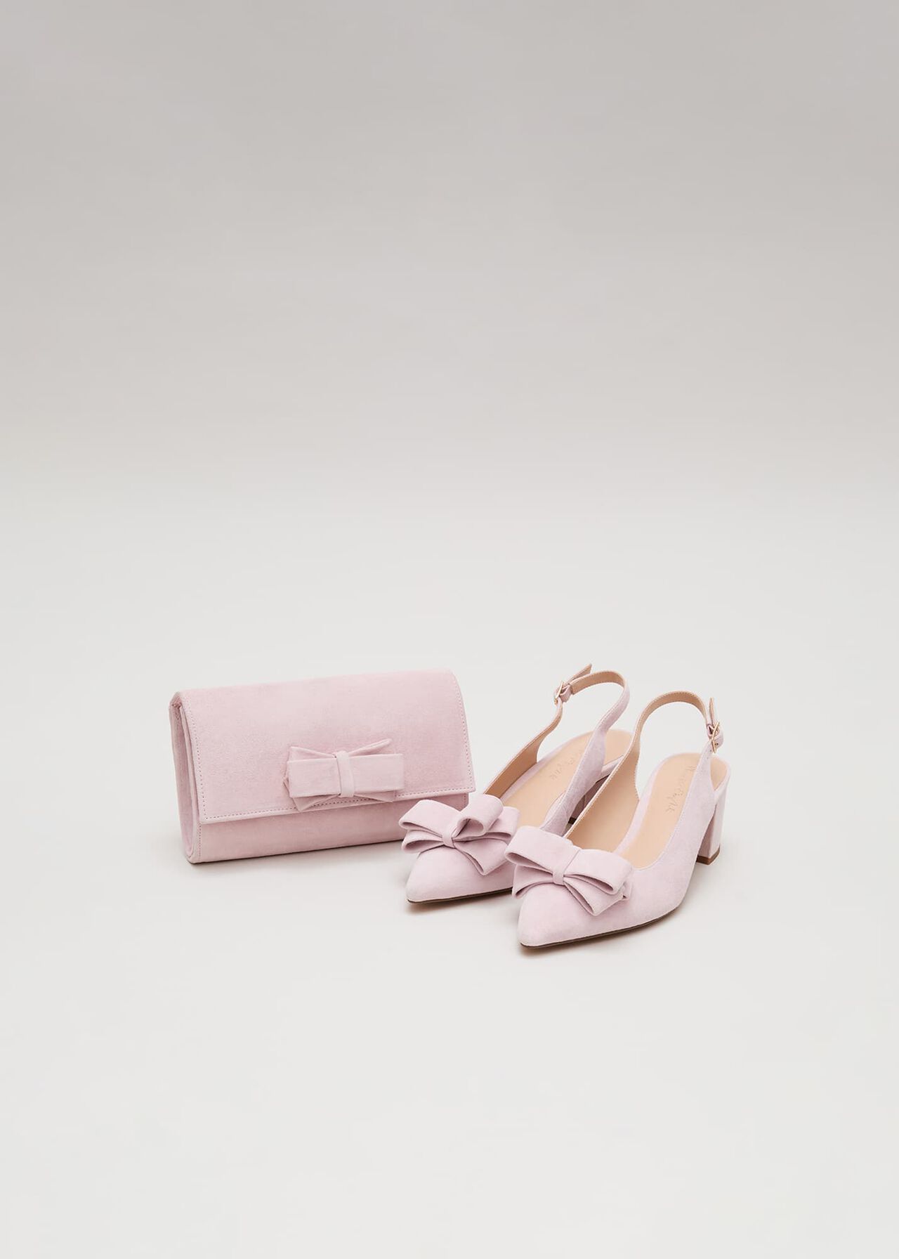 Bow Front Block Heel Shoes