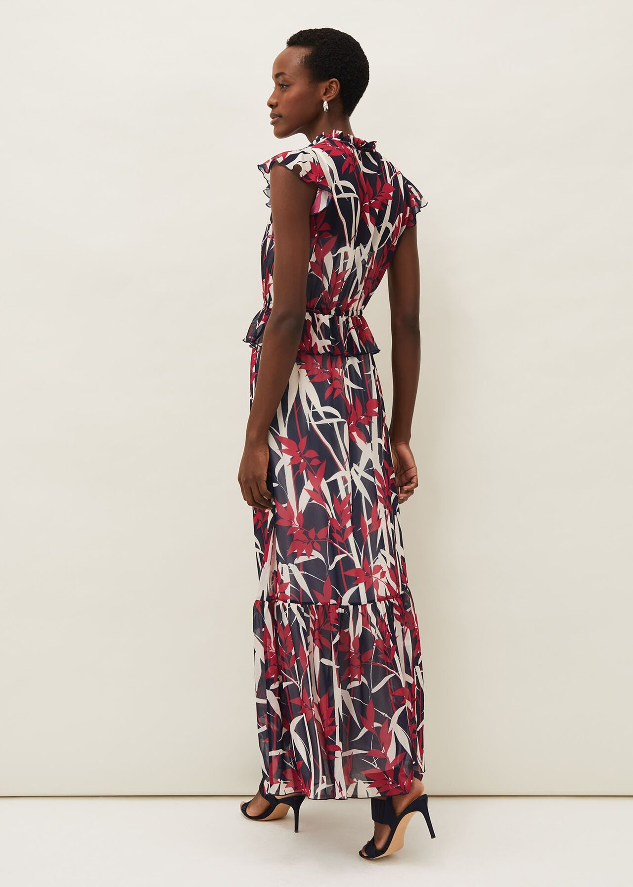 Ellen Palm Print Maxi Dress