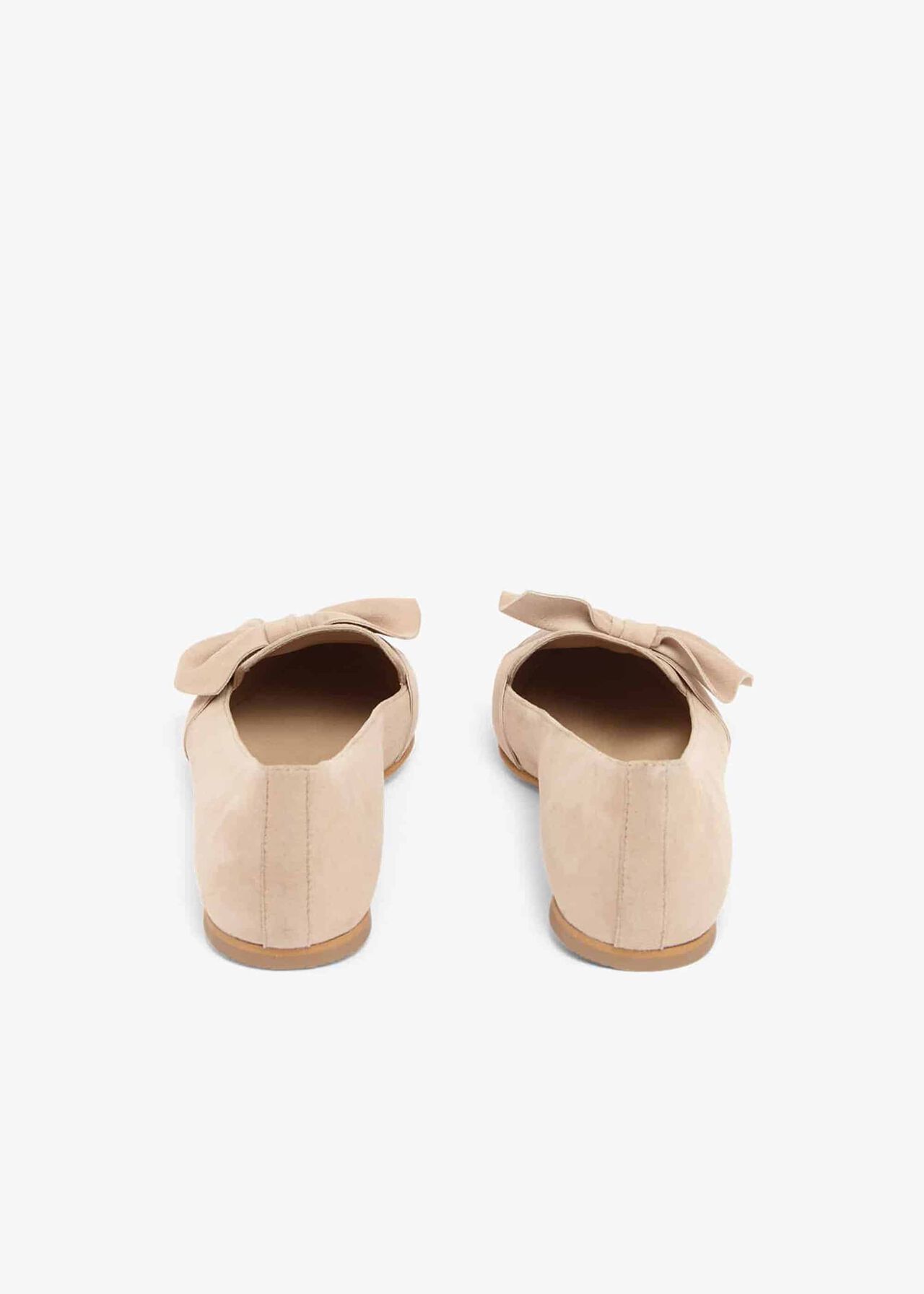 Salome Leather Side Bow Flat Shoes
