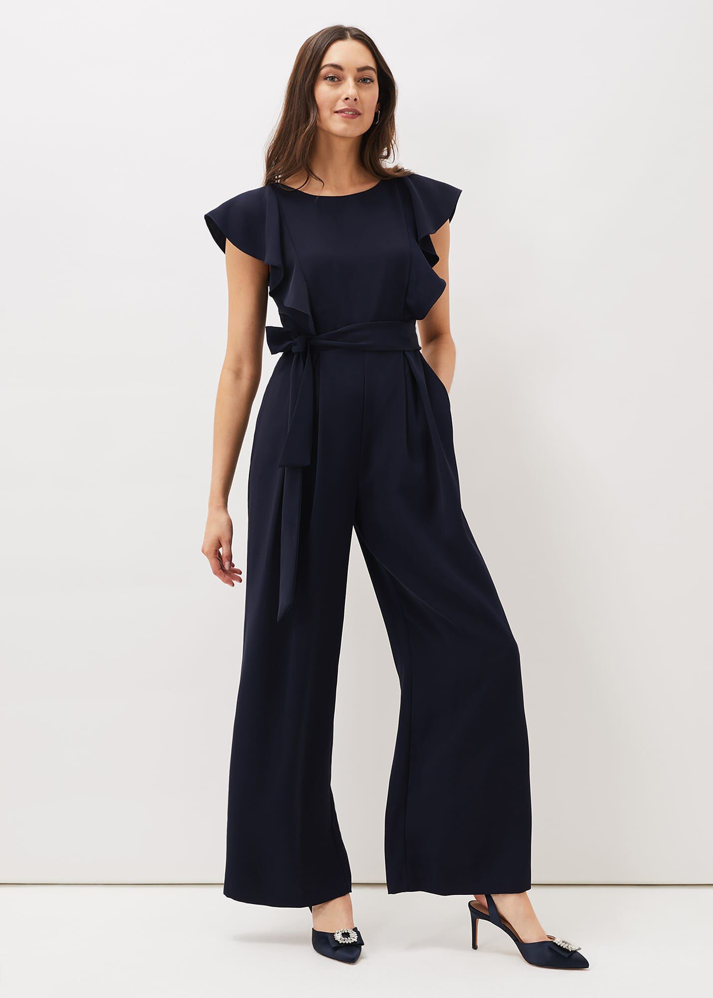 Bridie Frill Bodice Wide Leg Jumpsuit | Phase Eight