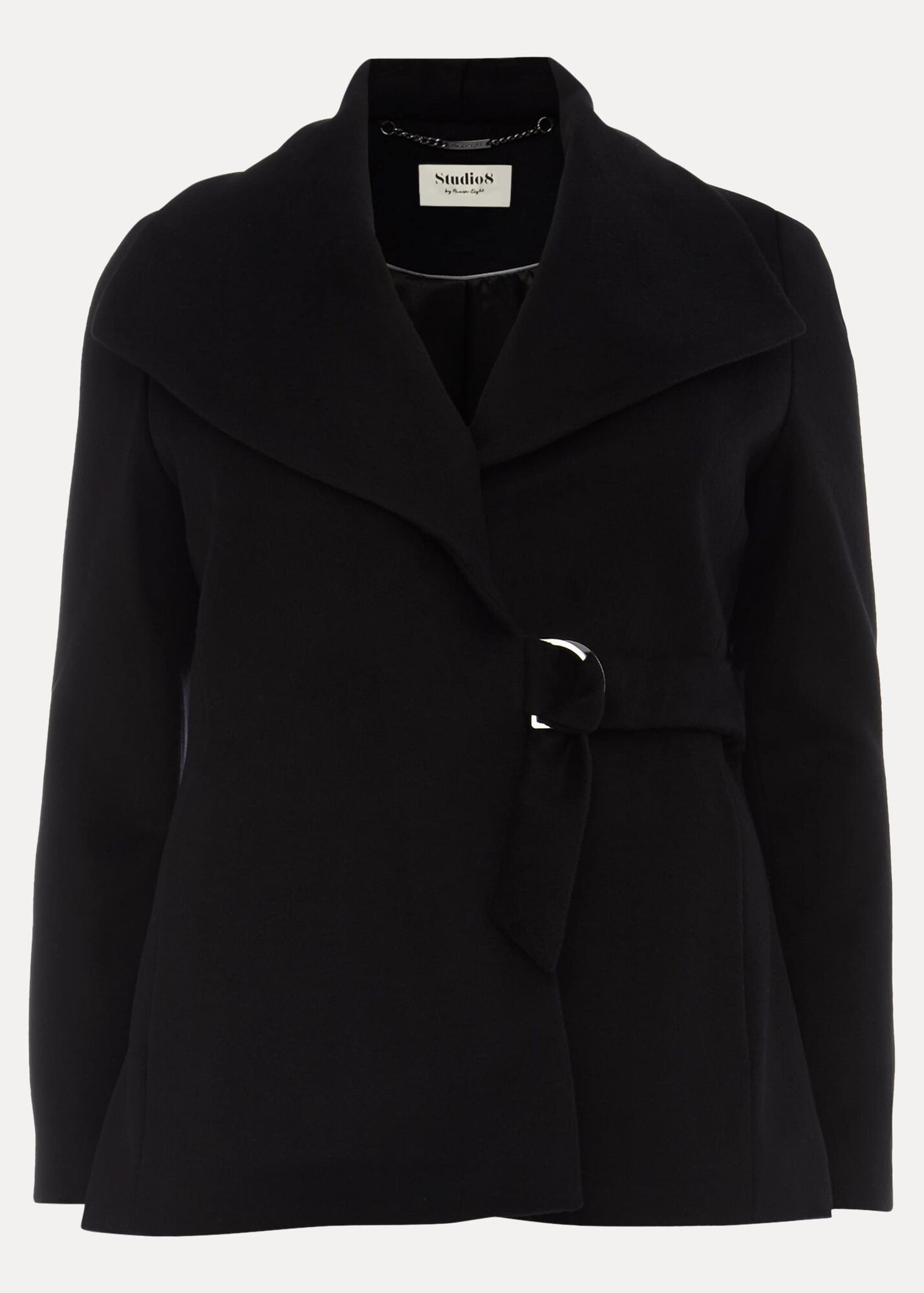 Nicci Short Belted Wool Coat | Phase Eight