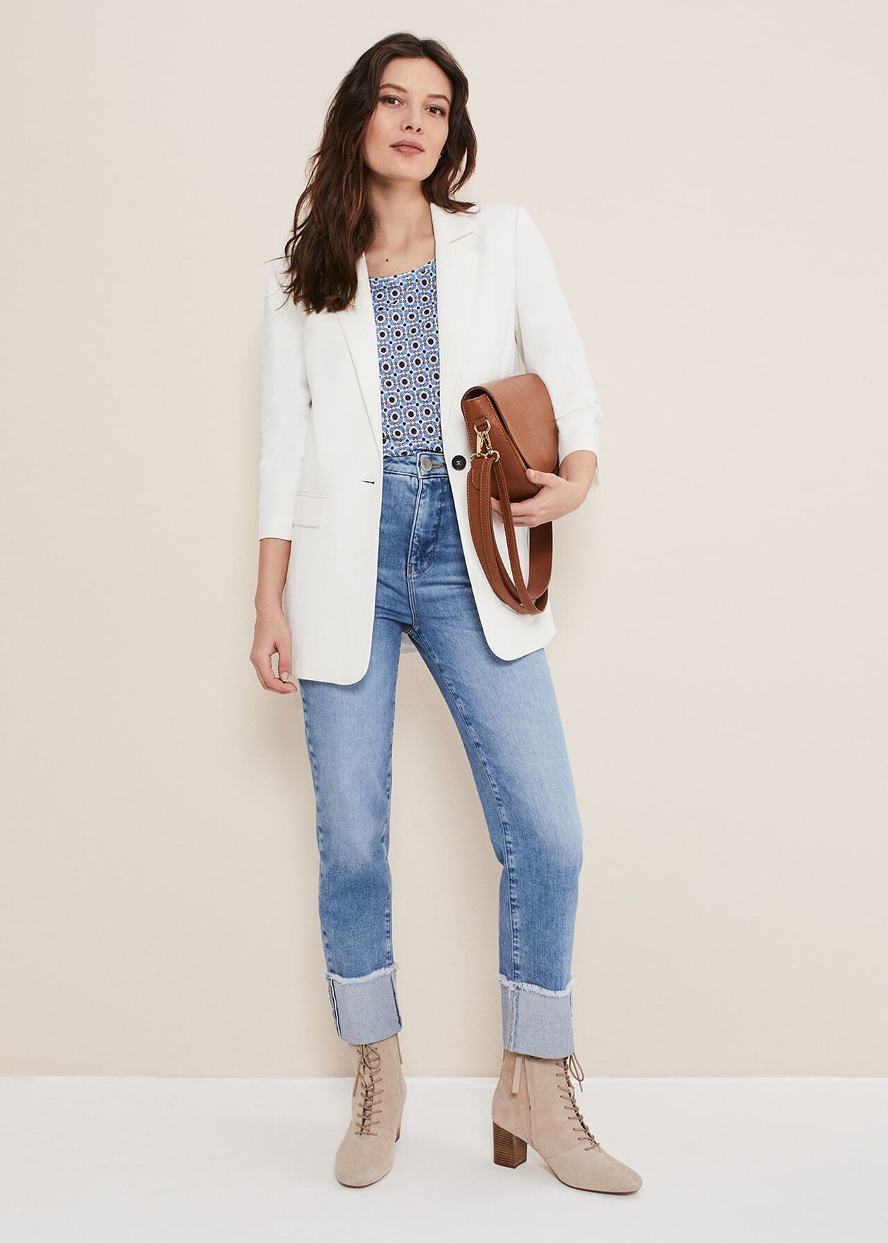 Mirabel Straight Leg Deep Turn Up Jeans