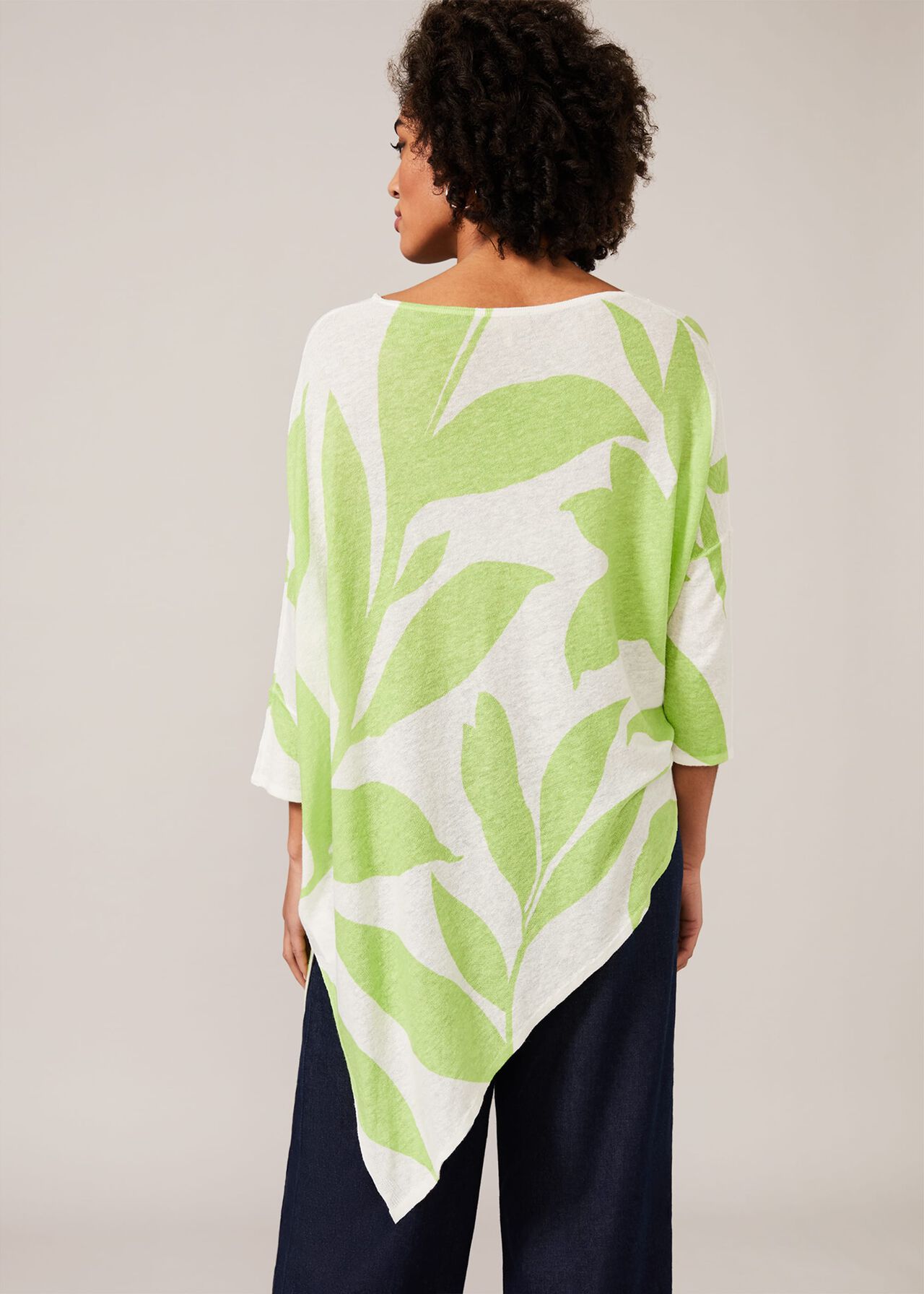 Larissa Leaf Print Knit Top