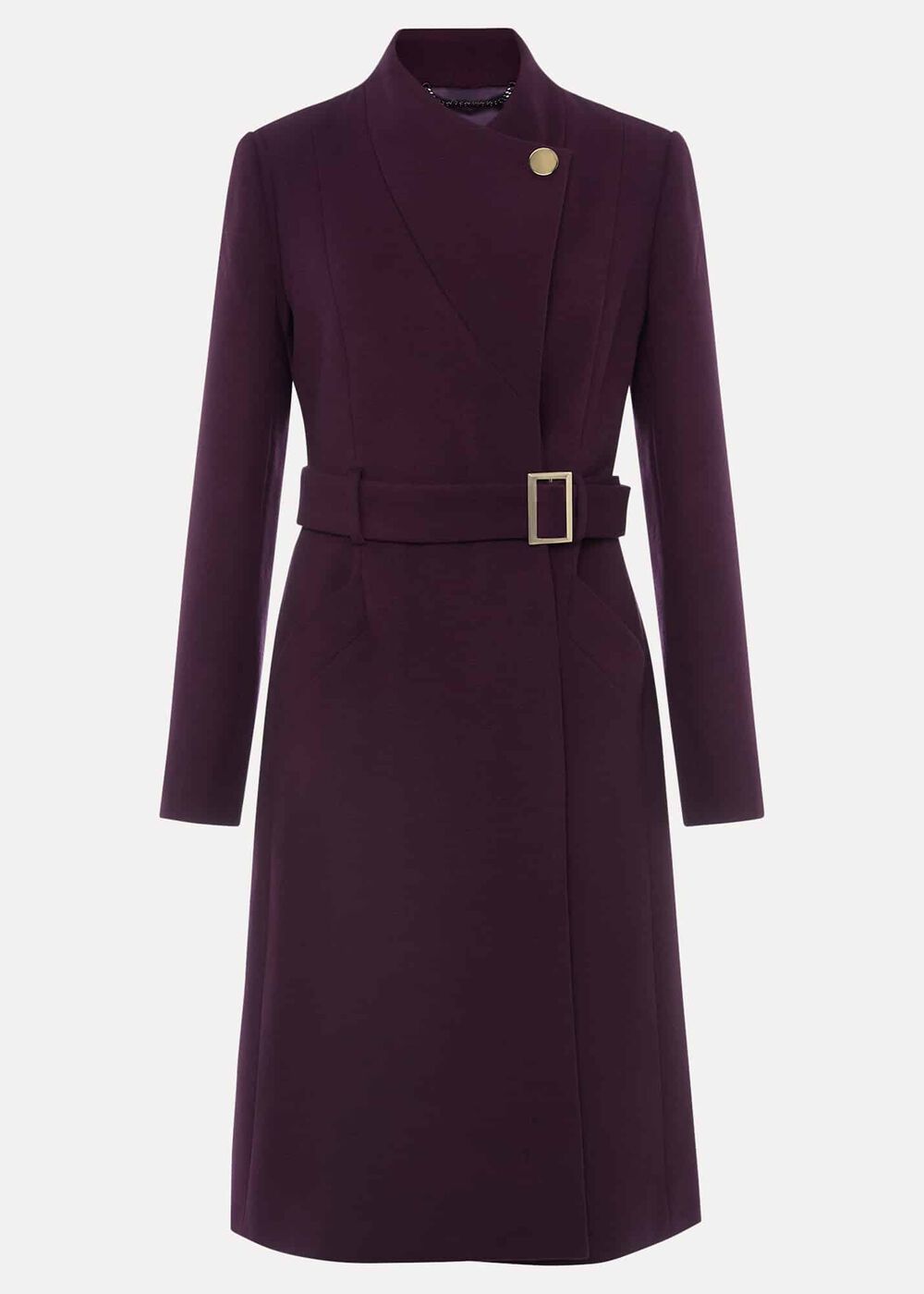 Susie Collarless Wrap Coat