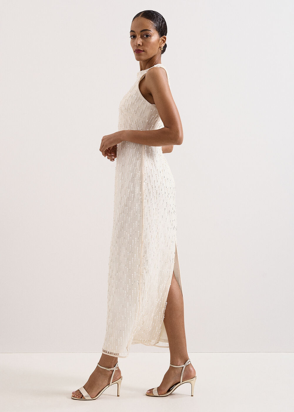 phase eight beaded dress Phase Eight Marie Cream Size 12 the delicate flower embellishments thigh-high Women's Melodie Double Lined Color:Chambray Blue