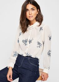 Winona Embroidered Beaded Blouse