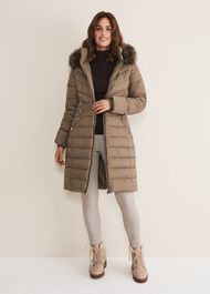 Synthia High Shine Midi Puffer