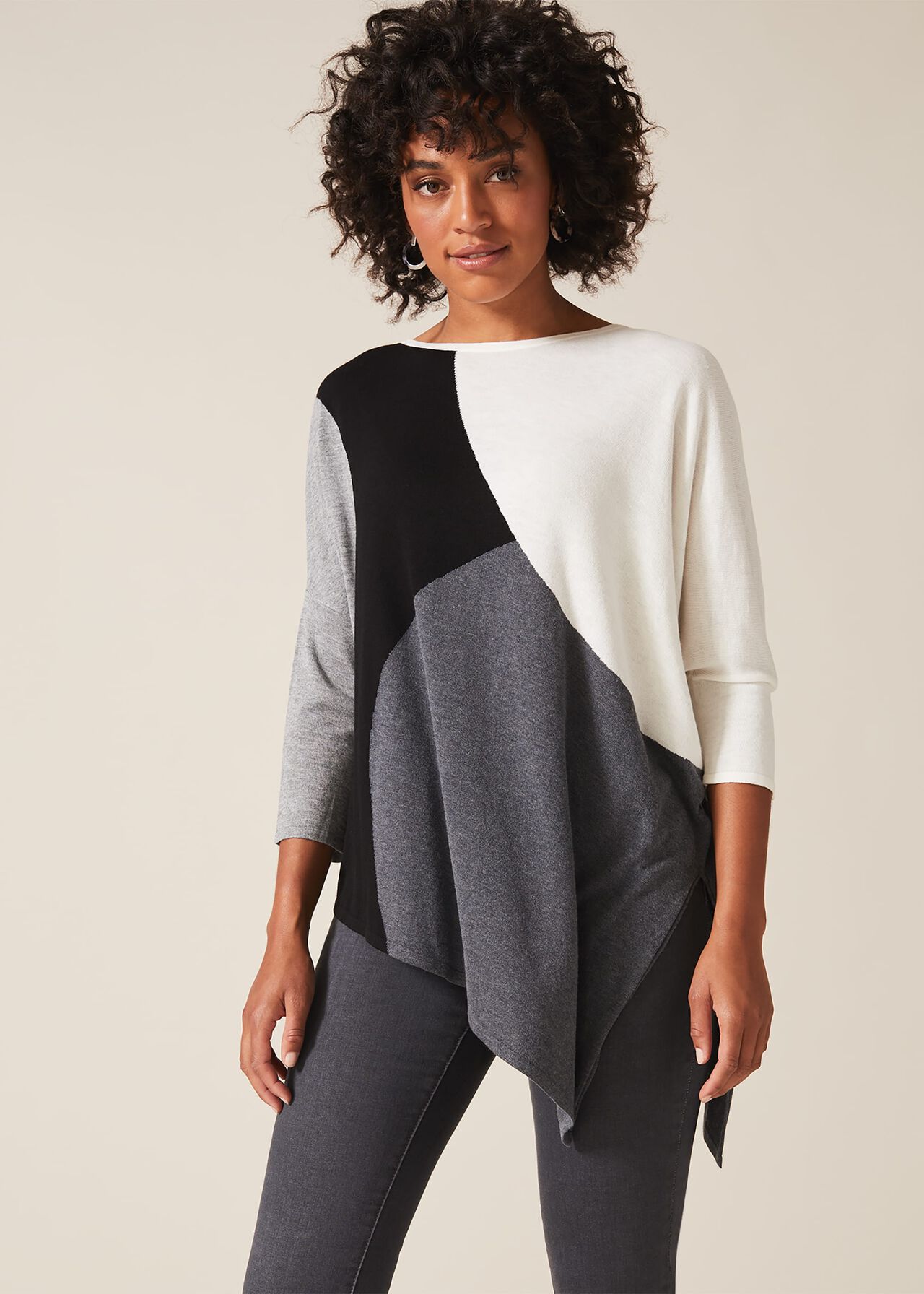 Cady Circle Colourblock Knit Top Phase Eight