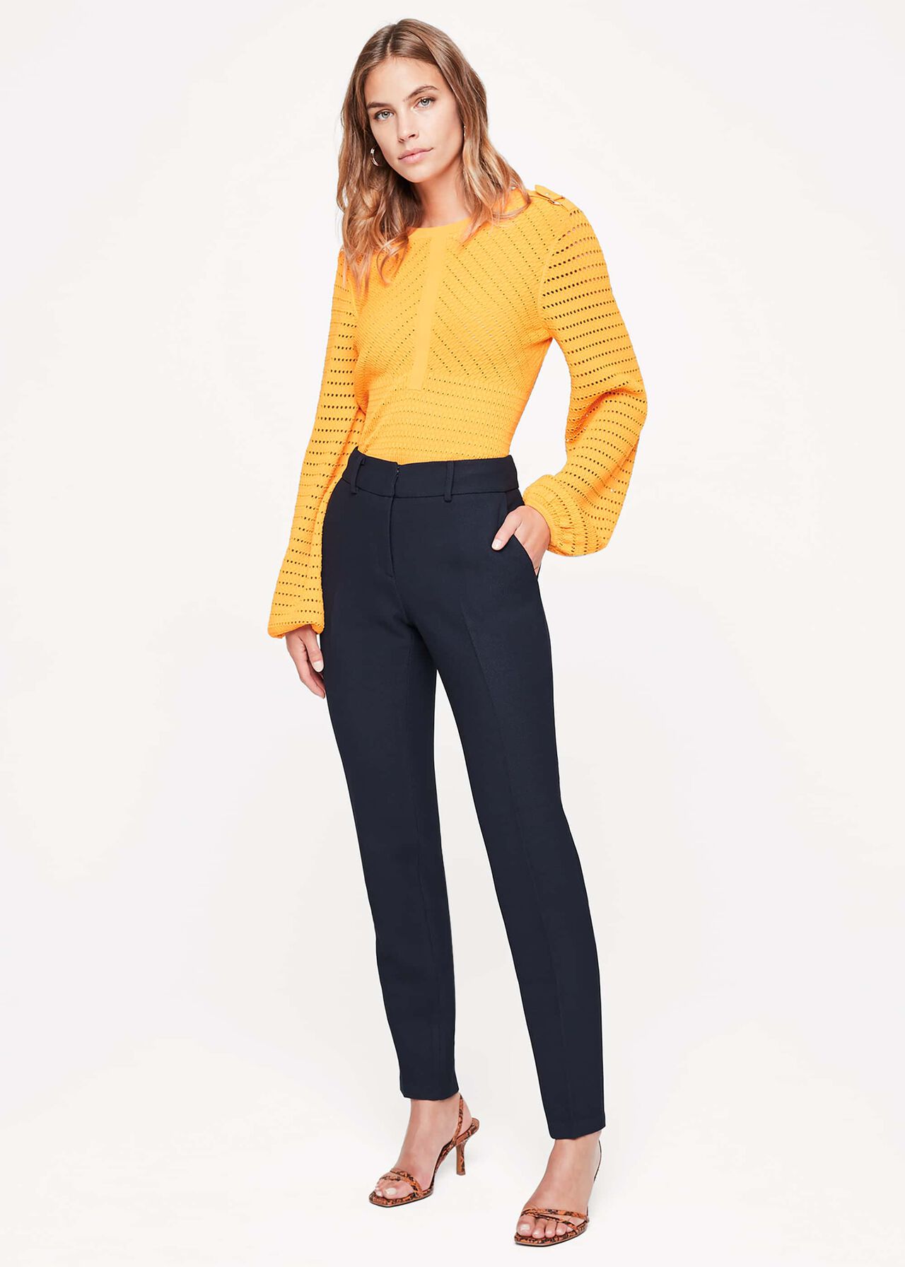 Shanna Textured Tapered Trousers