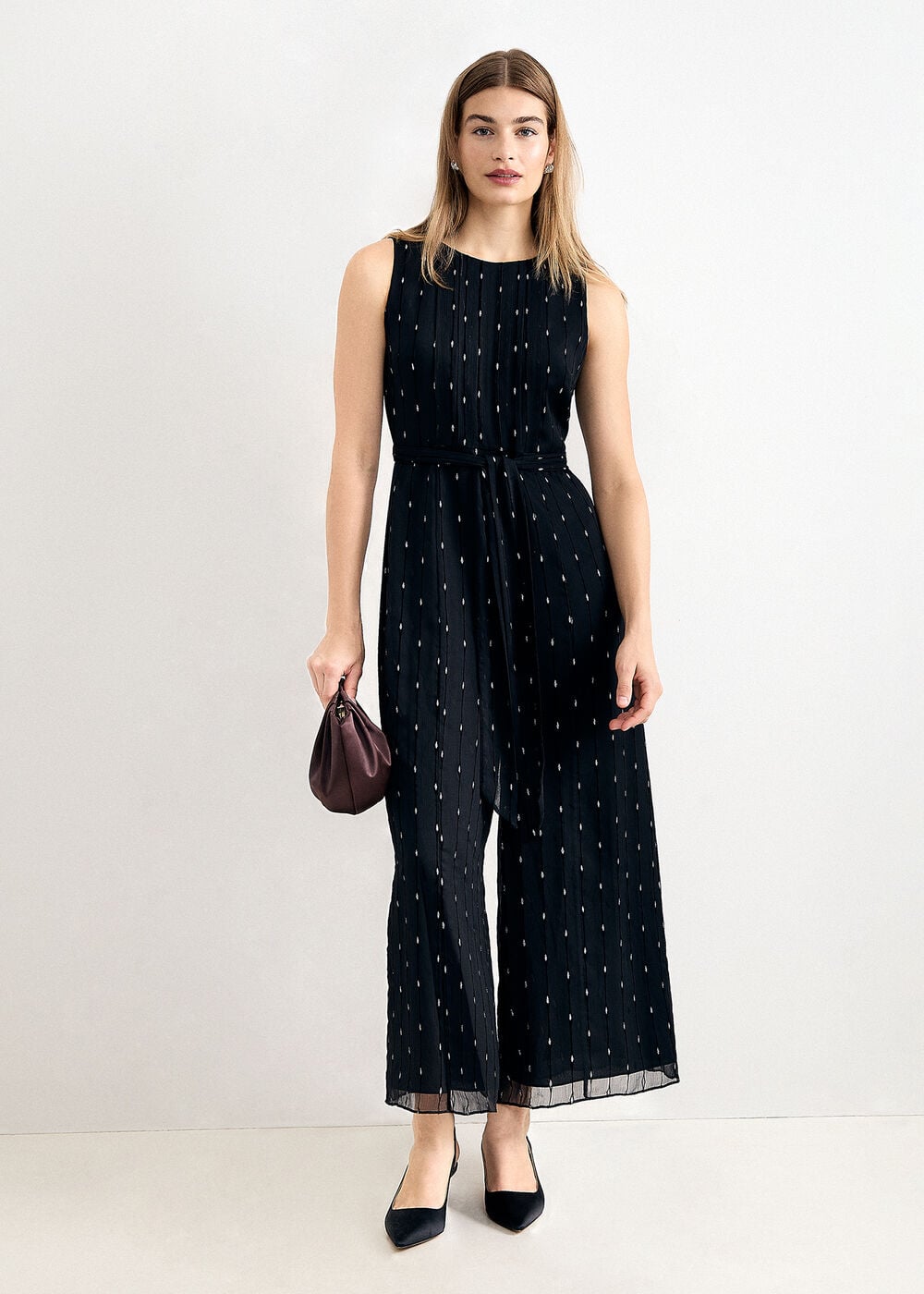 Janine Black Shimmer Jumpsuit