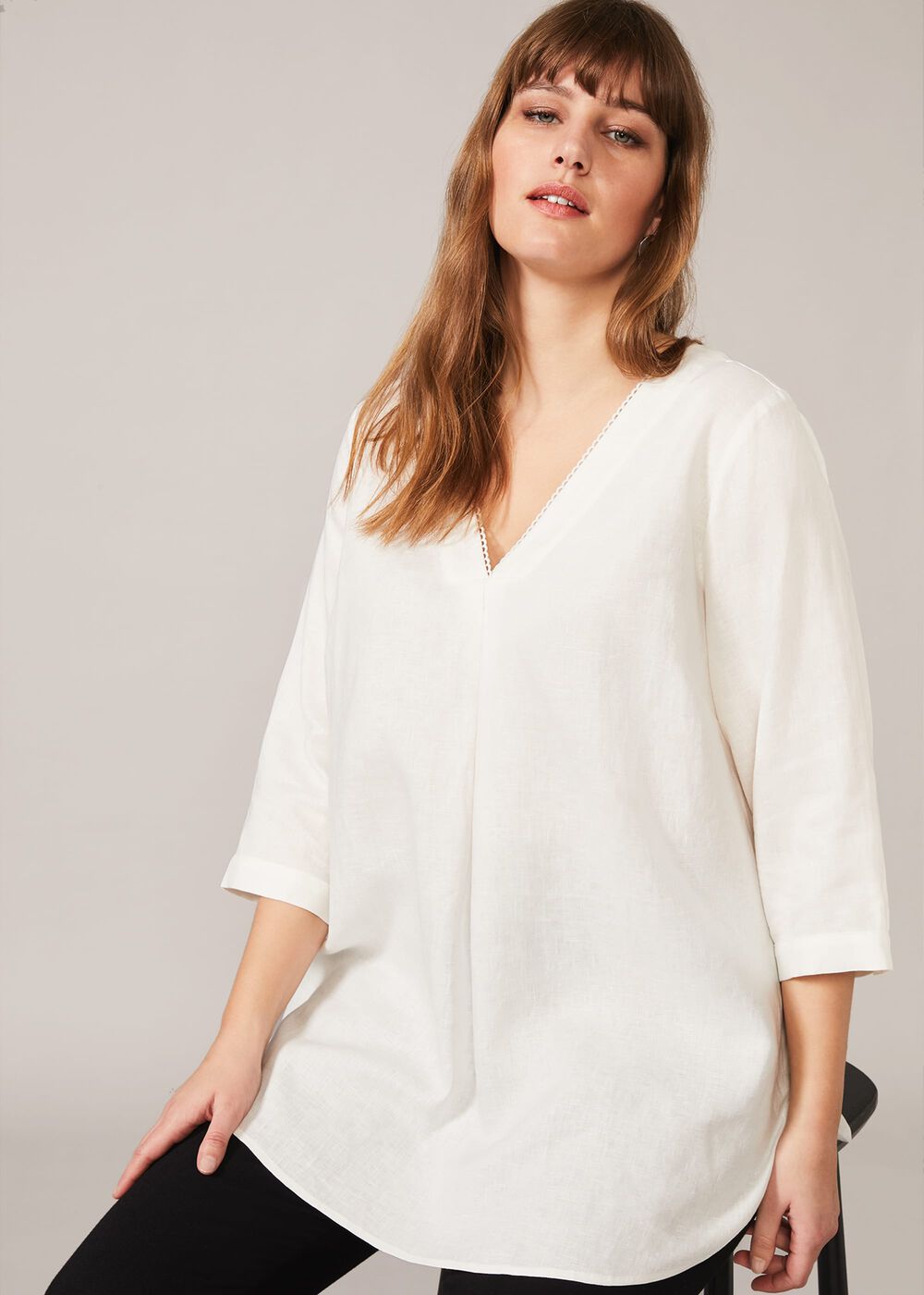 Brett V-Neck Linen Top