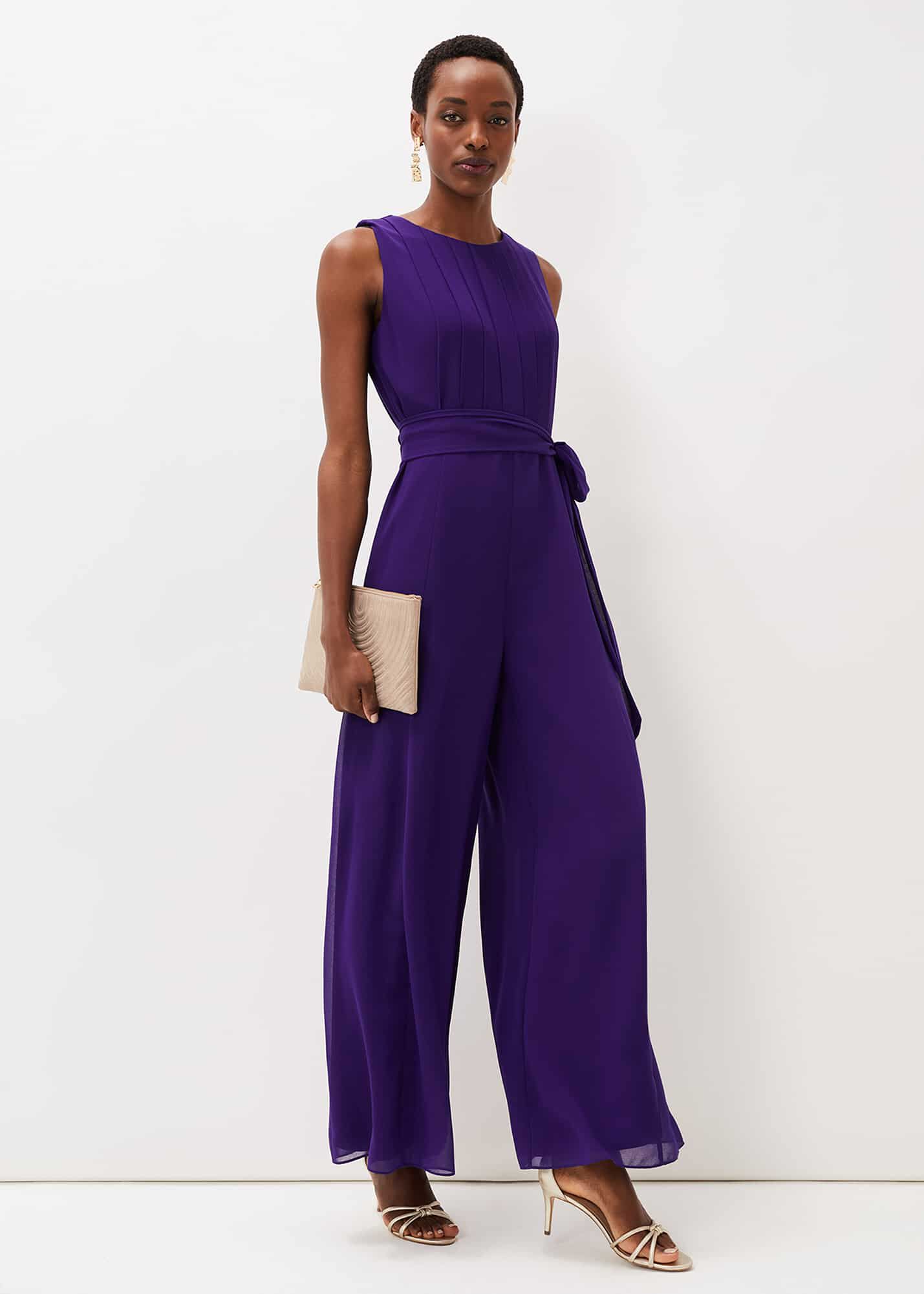 purple jumpsuit dress
