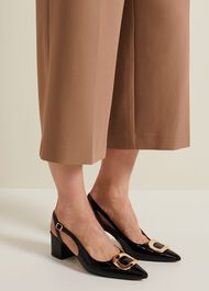 Patent Block Heel Shoes