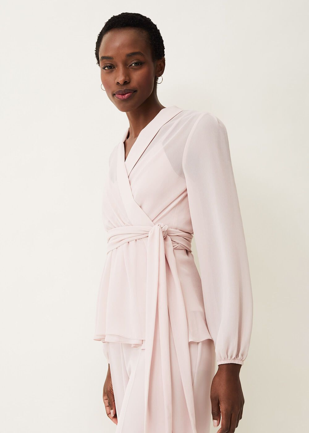 Florentine Semi-Sheer Wrap Top
