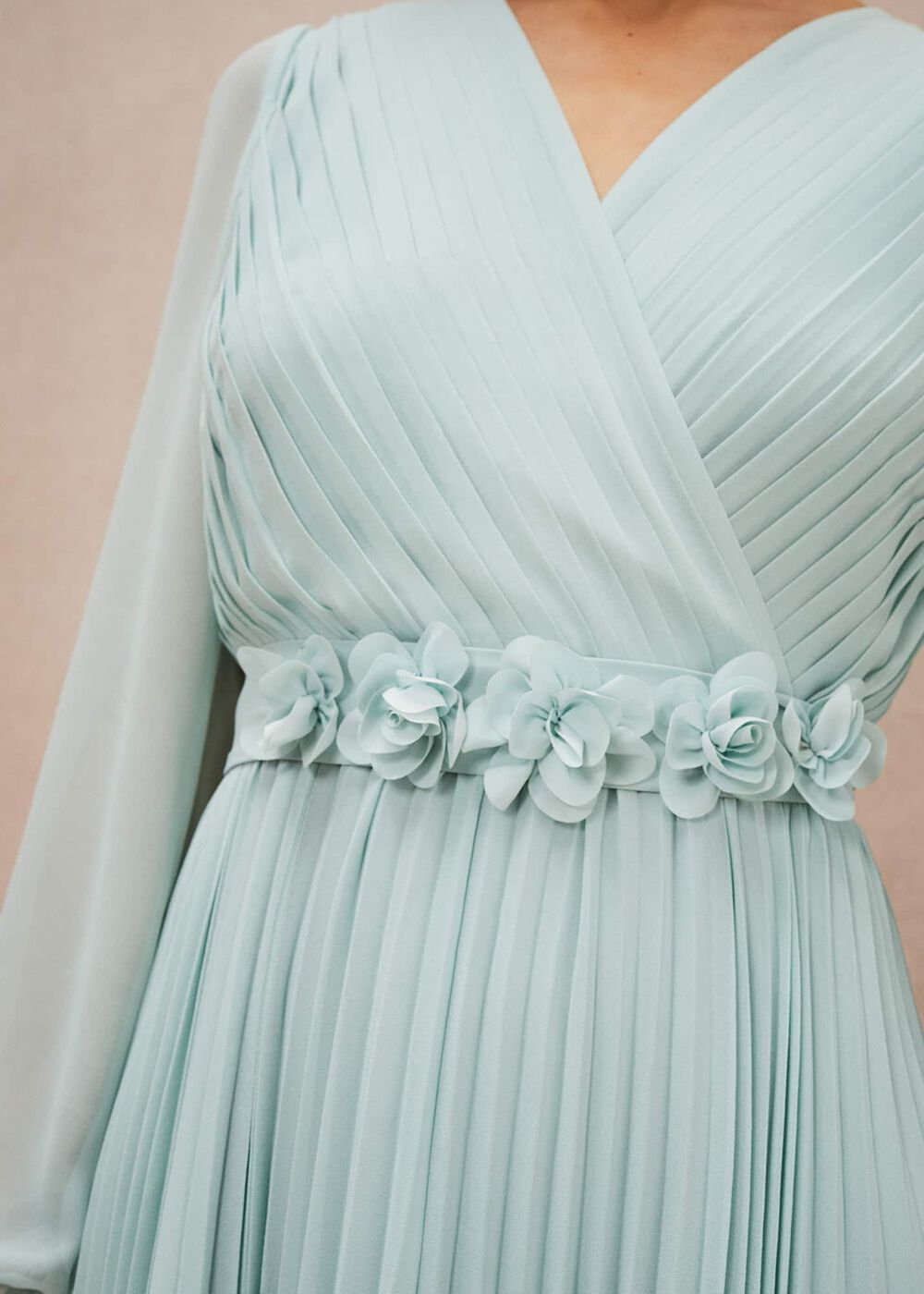 Alecia Pleated Maxi Dress