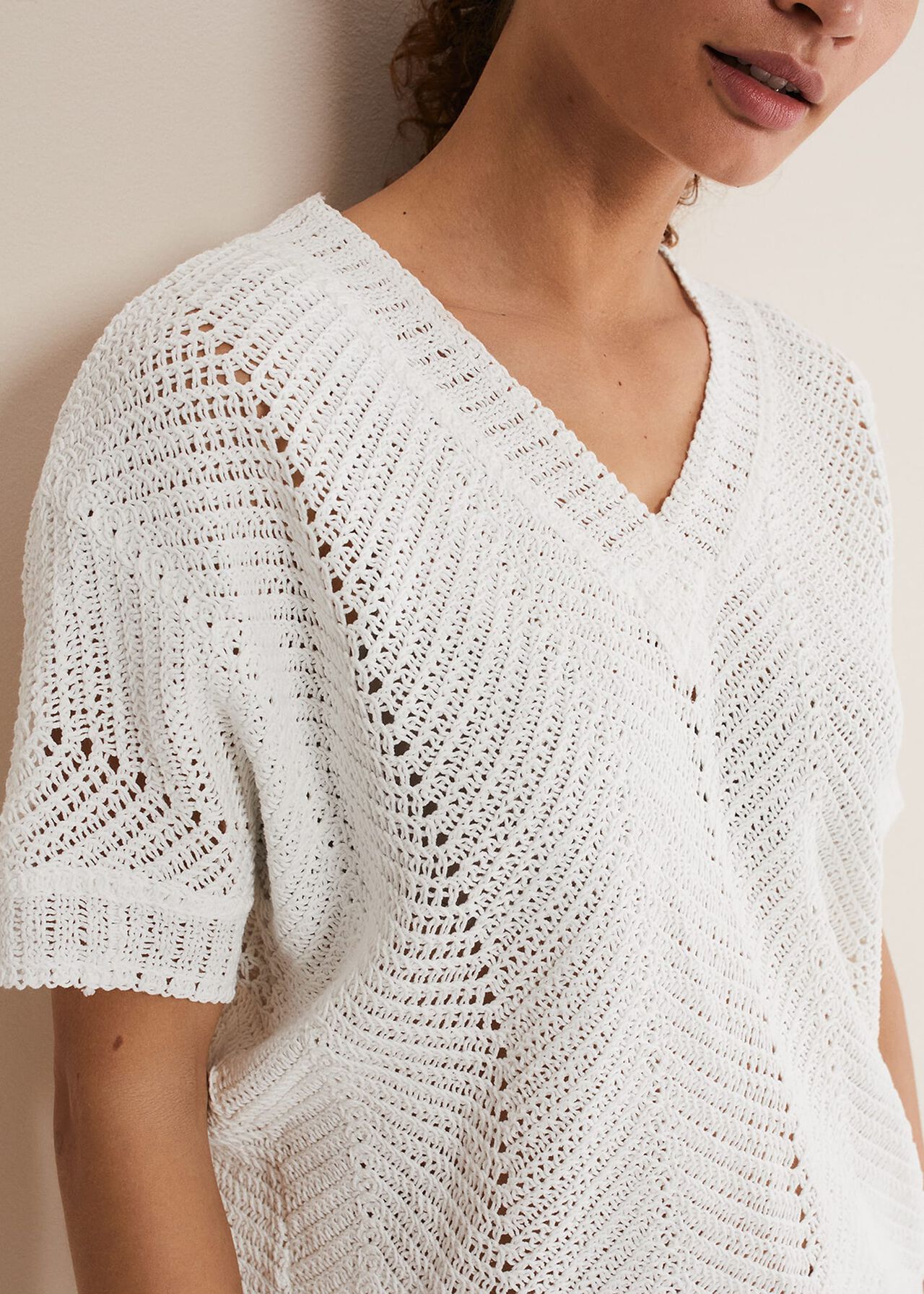 Avas Crochet Knit Top