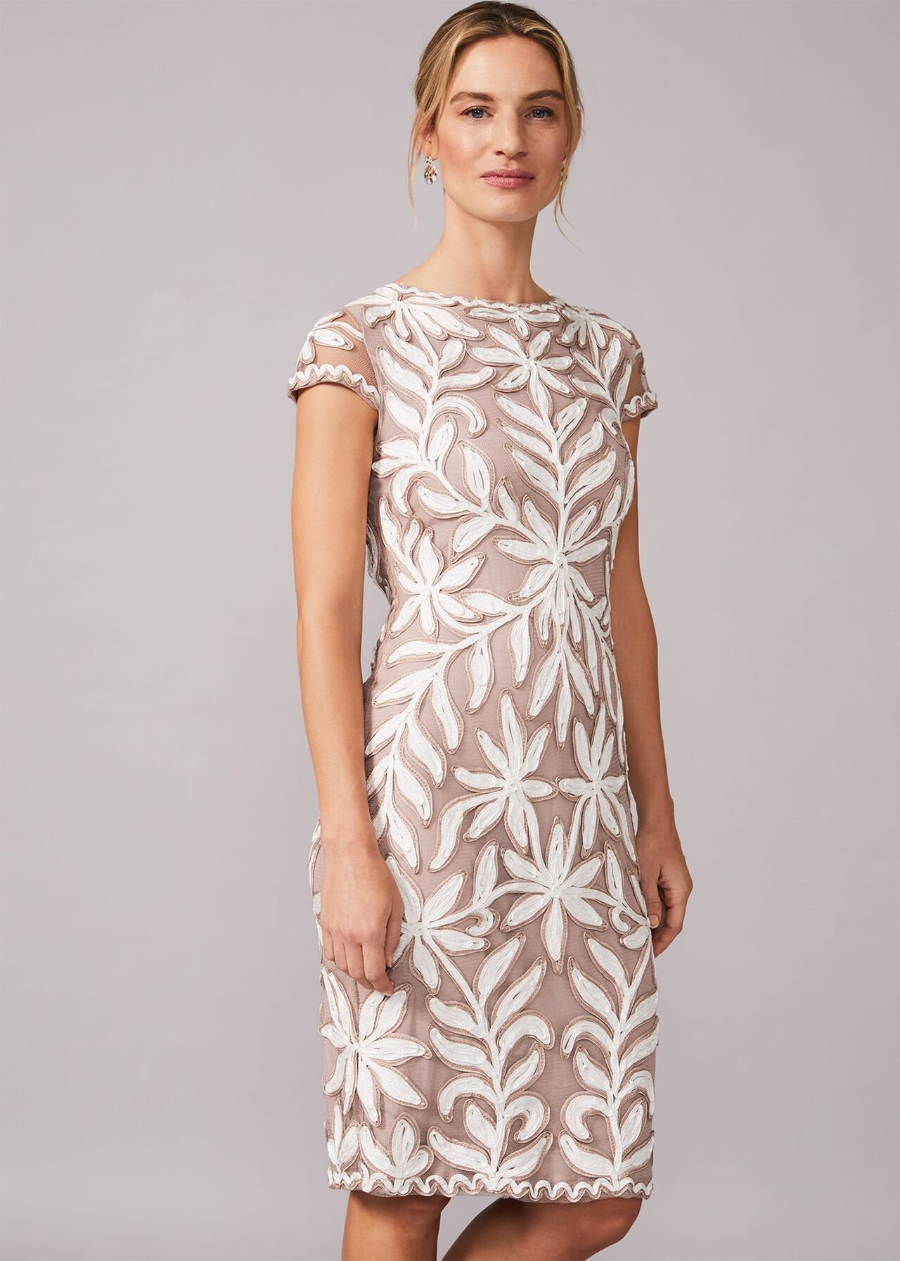 Isobel Tapework Lace Fitted Dress