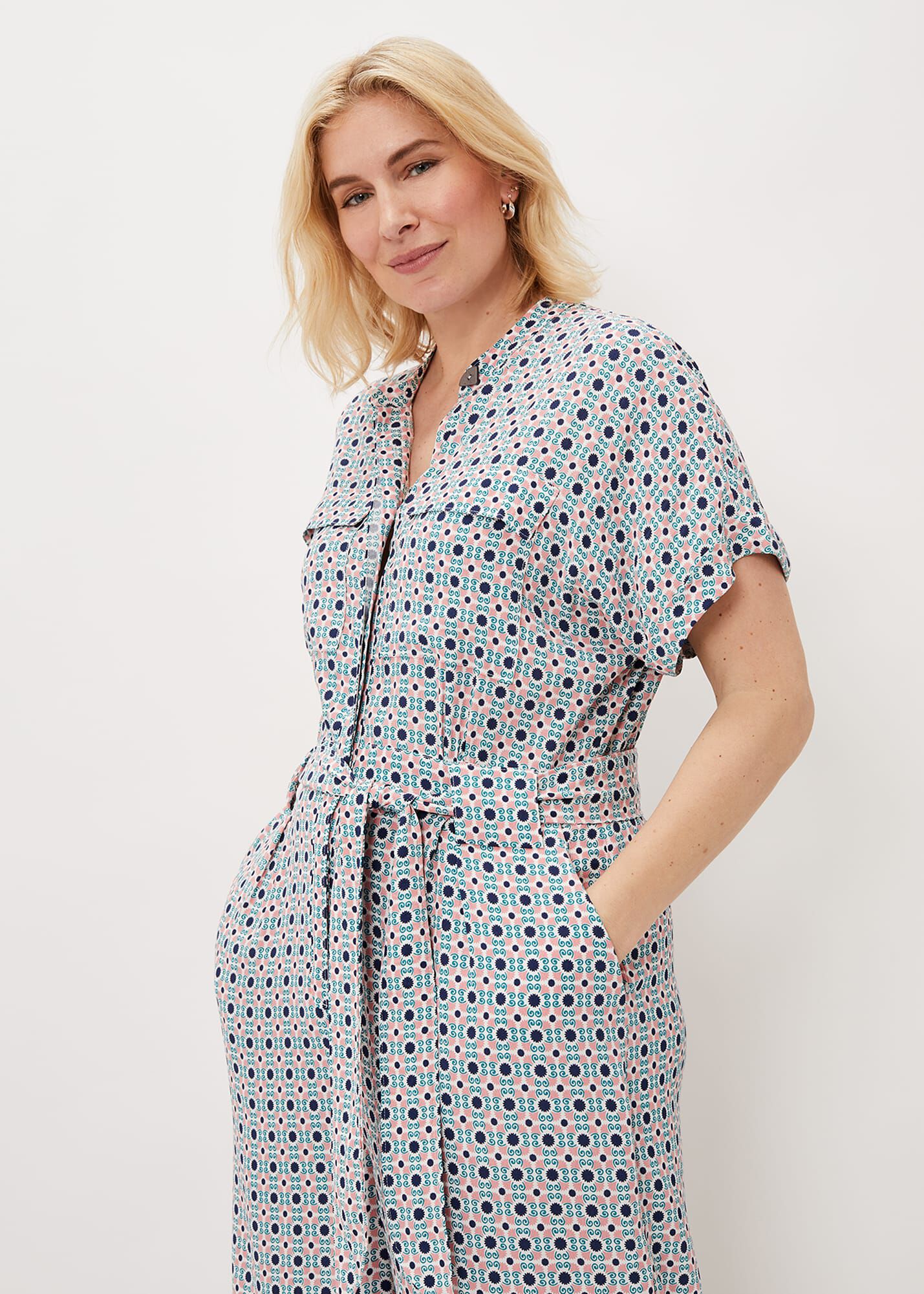 Lyla Tile Print Jumpsuit