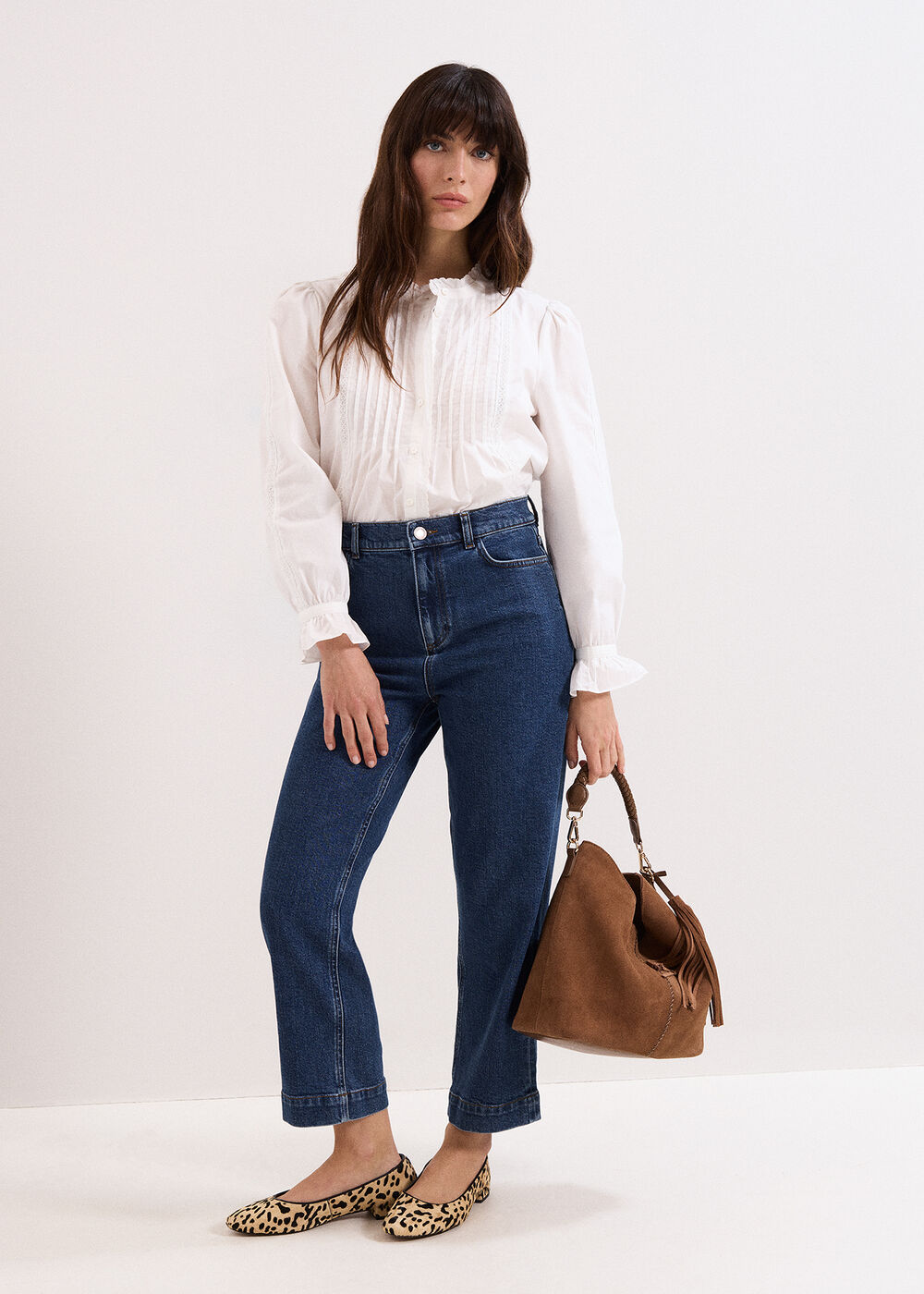 Lexi Authentic Mid Wash Crop Straight Jean