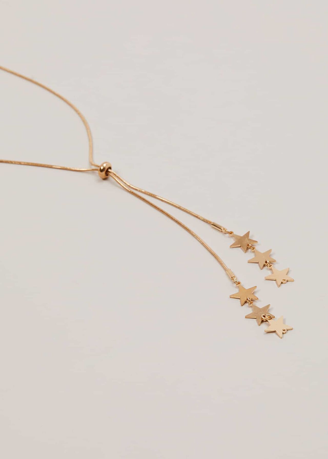 Gold Star Lariat Necklace