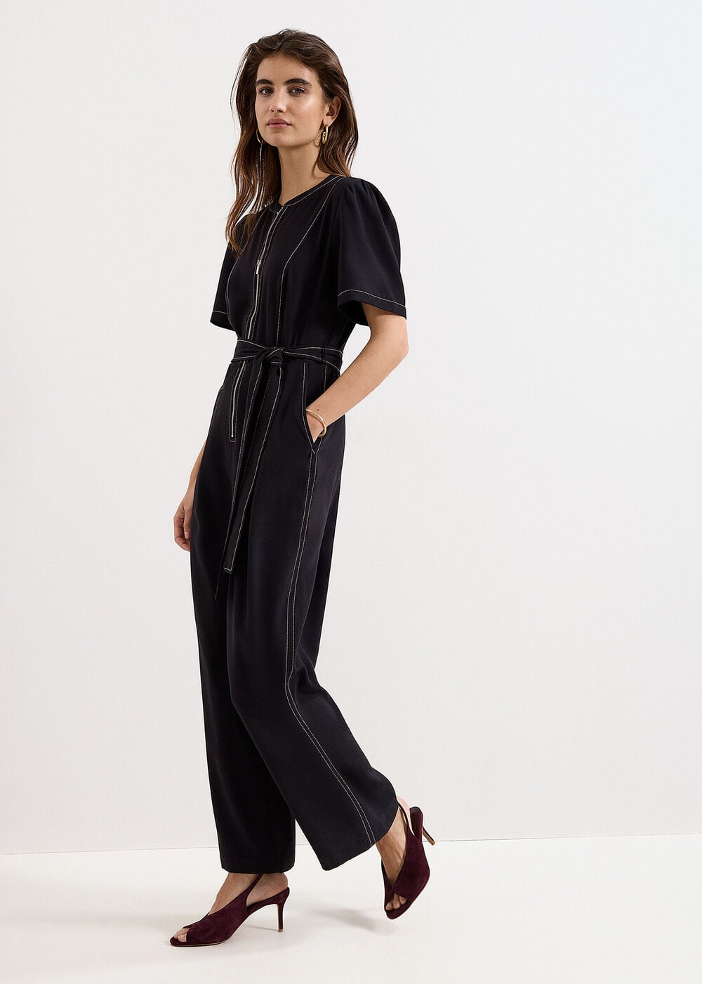 Alix Contrast Stitch Jumpsuit