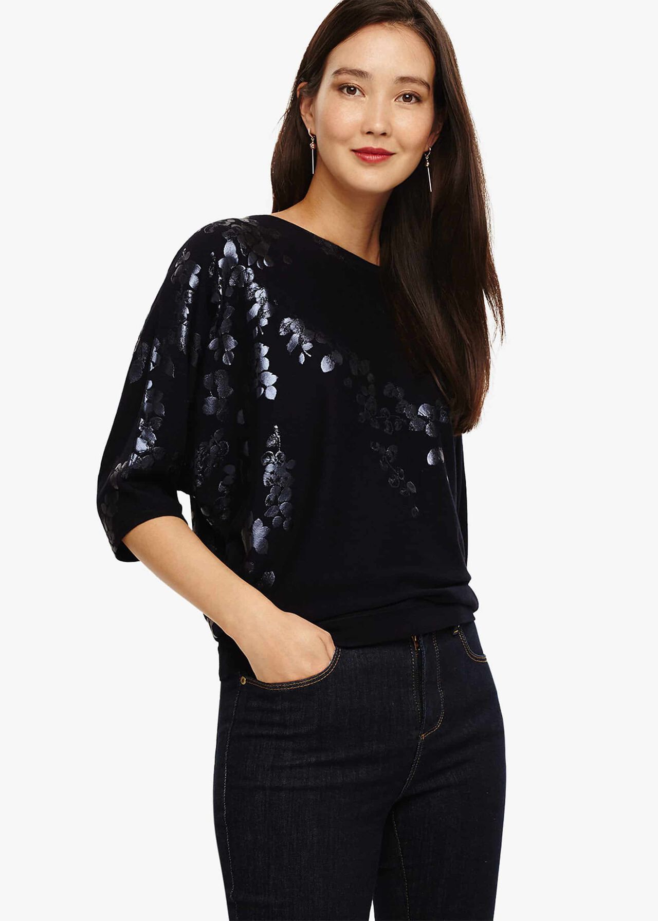 Bertie Blossom Foil Knitted Top