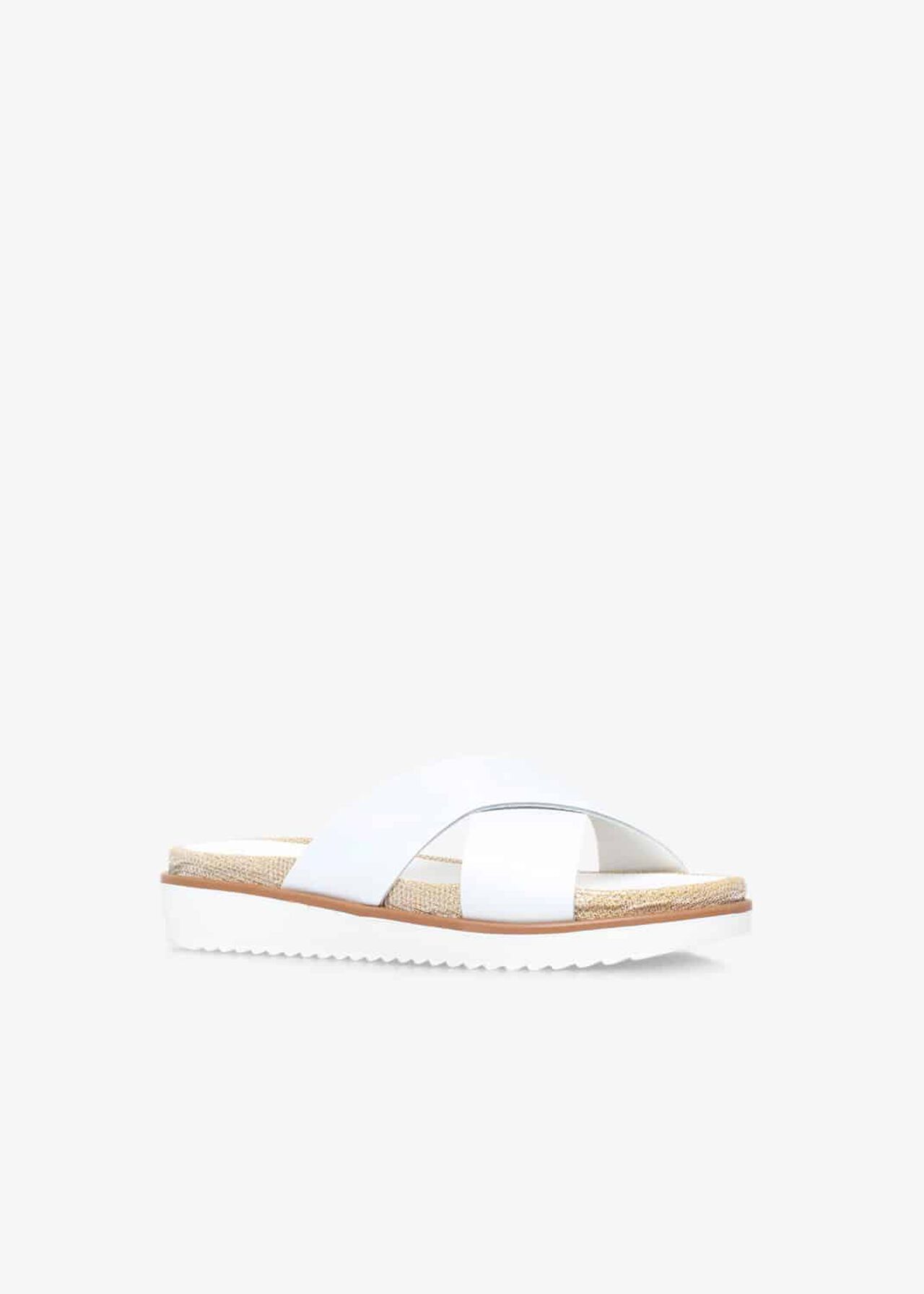 Kream Leather Flat Sandals