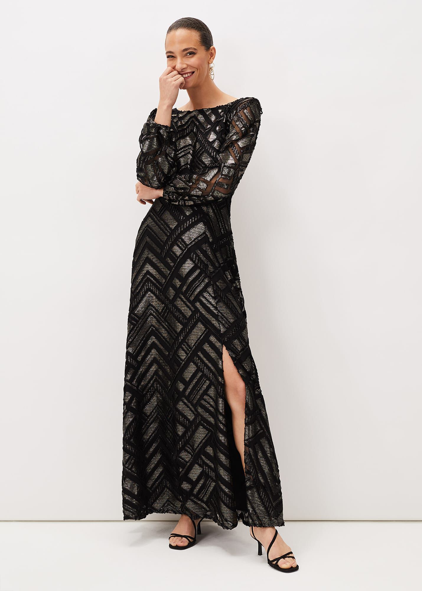 Madeliene Chevron Maxi Dress