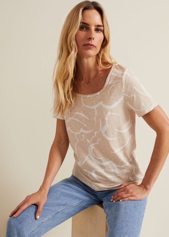 Nia Linear Print Top
