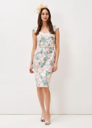 Jessia Floral Scuba Dress