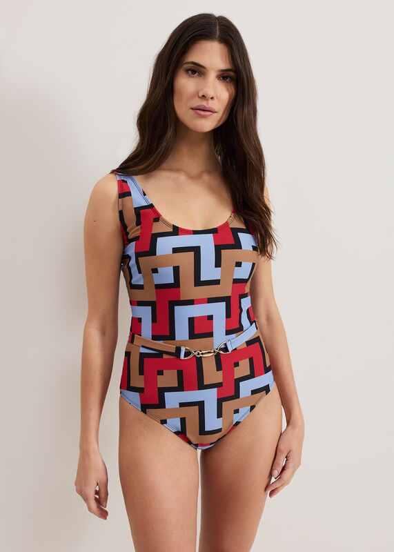 Geo Print Swimsuit
