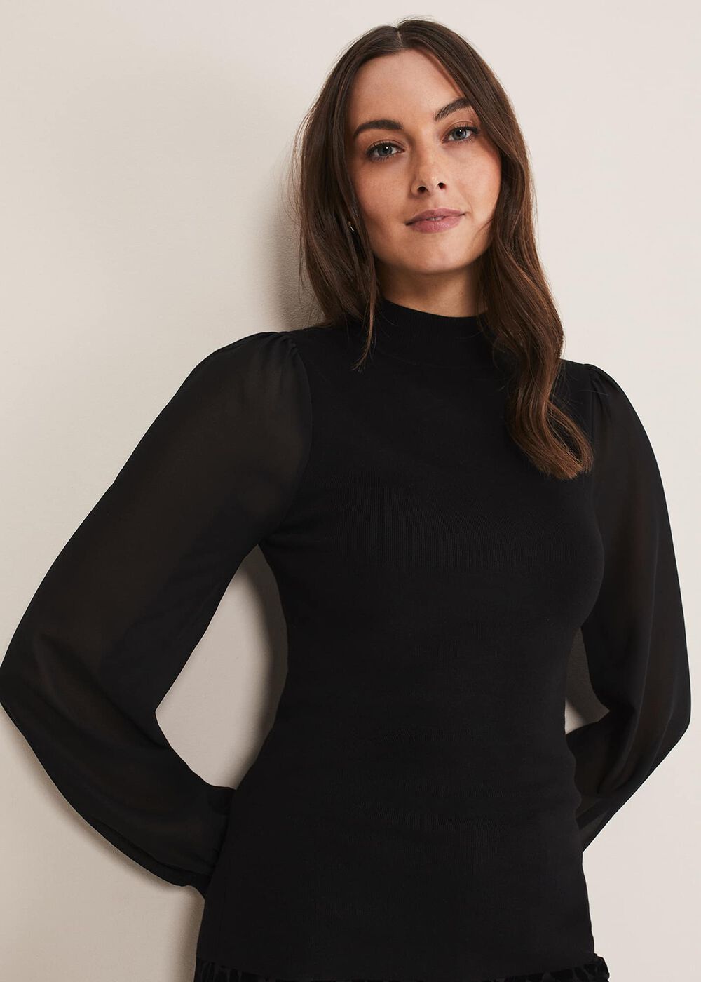 Eliza Chiffon Sleeve Knit