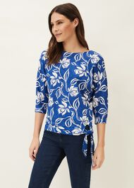 Cassidy Floral Printed Tie Hem Top