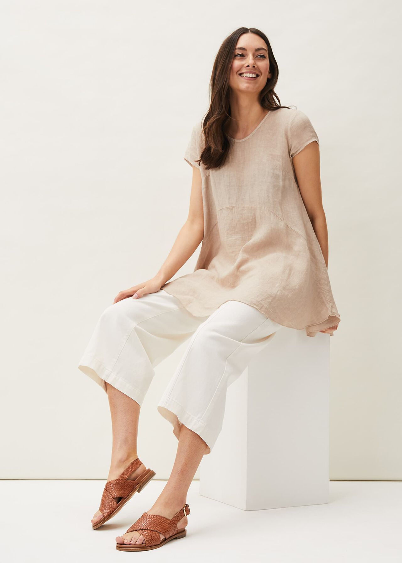 Elle Leather Crossover Sandals